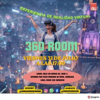 Cartel de Juega, explora y vive la realidad virtual en Room 360