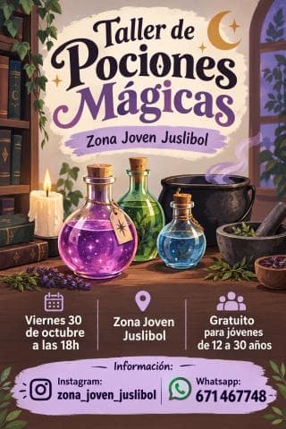 Cartel de Laboratorio de pociones mágicas