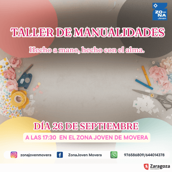 Cartel de Una tarde de manualidades, creatividad y diversión