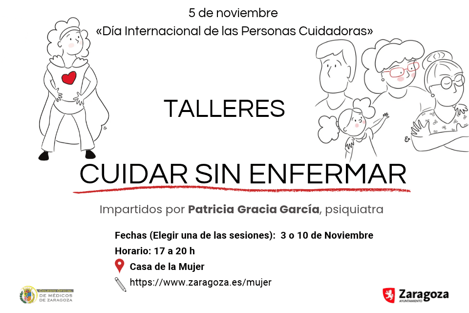 Cartel de Talleres: "Cuidar sin enfermar"