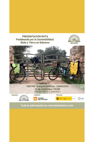 Cartel de Presentación de Pedaleando por la Sostenibilidad: Biela y Tierra Baleares