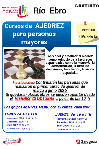 Cartel de Curso de Ajedrez