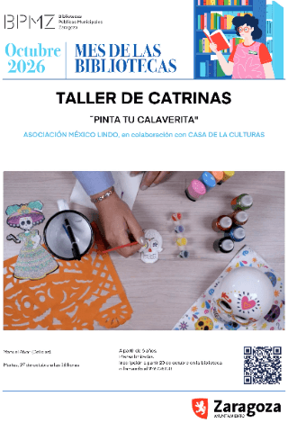 Cartel de Taller de catrinas ¡Pinta tu calaverita! por Asociación Cultural México Lindo