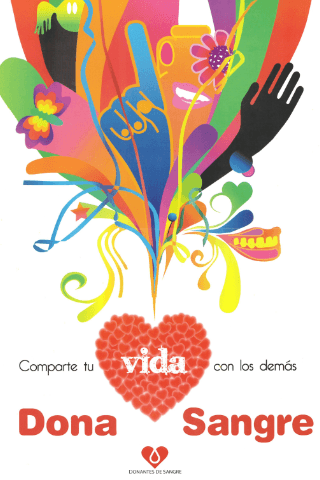Cartel de Donación de sangre en Rosales del Canal