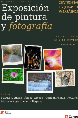 Cartel de Exposición de Pintura y Fotografía .Muestra Colectiva