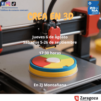 Cartel de Crea en 3D