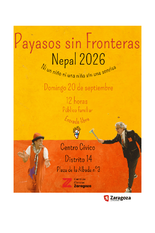 Cartel de Payasos Sin Fronteras, Nepal 2026. Ni un Niño Ni una Niña Sin una Sonrisa.