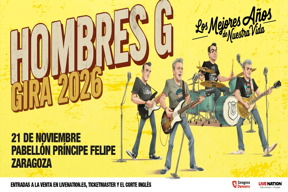 Cartel de Gira Los Mejores Años de Nuestra Vida 2026. Hombres G