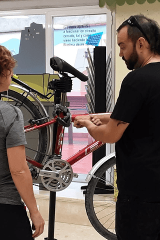 Cartel de ITB. Inspección técnica de bicicletas. Jornada de reparación de bicicletas con La Ciclería