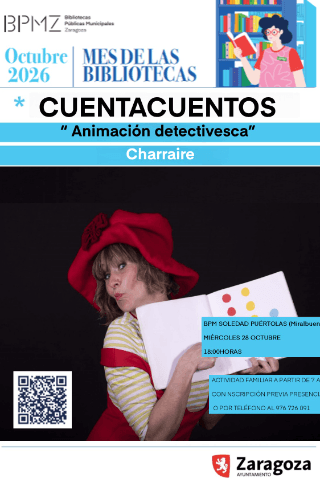 Cartel de "Animación detectivesca" con Charraire