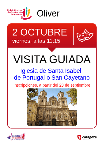 Cartel de Visita Guiada a la Iglesia de Santa Isabel de Portugal (San Cayetano)