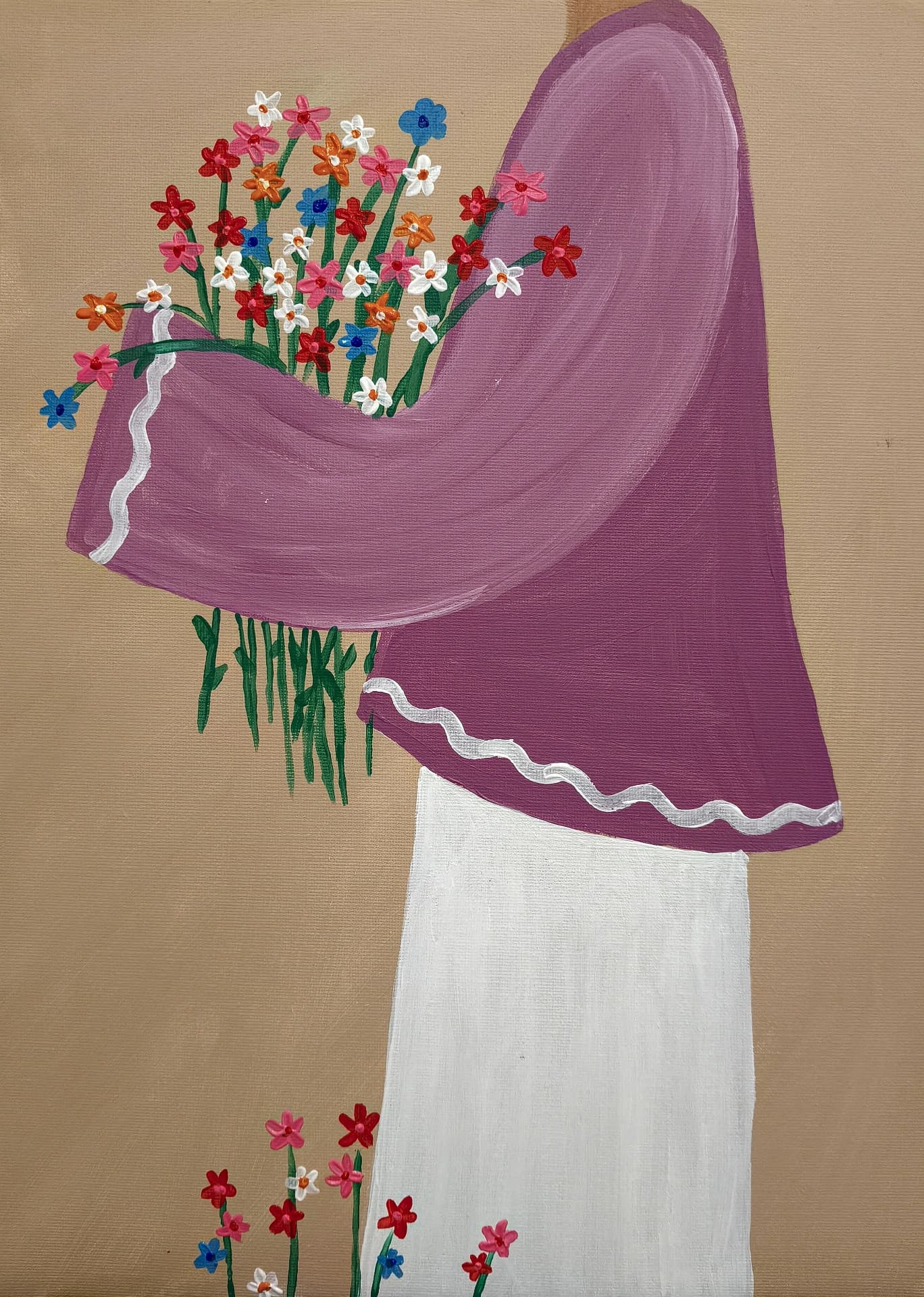 Cartel de Pinta y Brinda: Ramo de flores