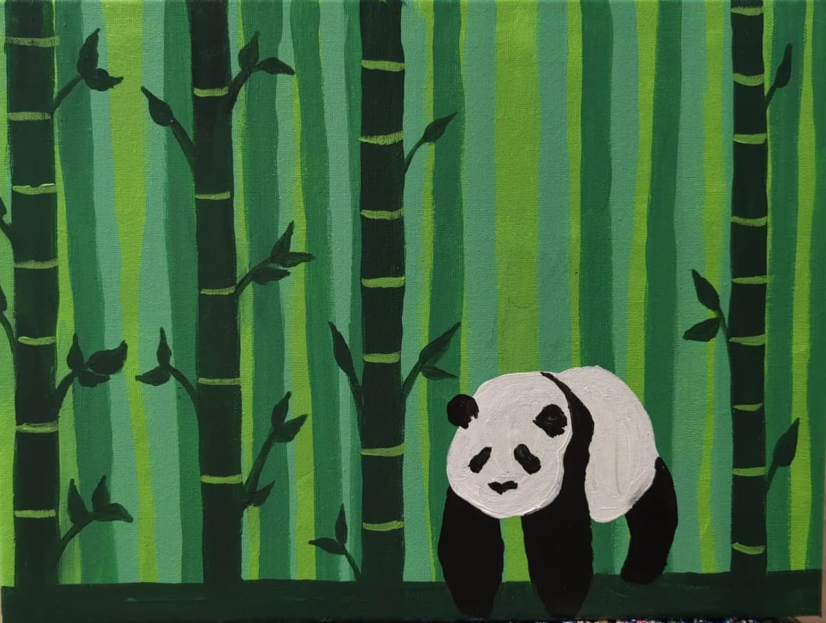 Cartel de Pinta y Brinda: Panda